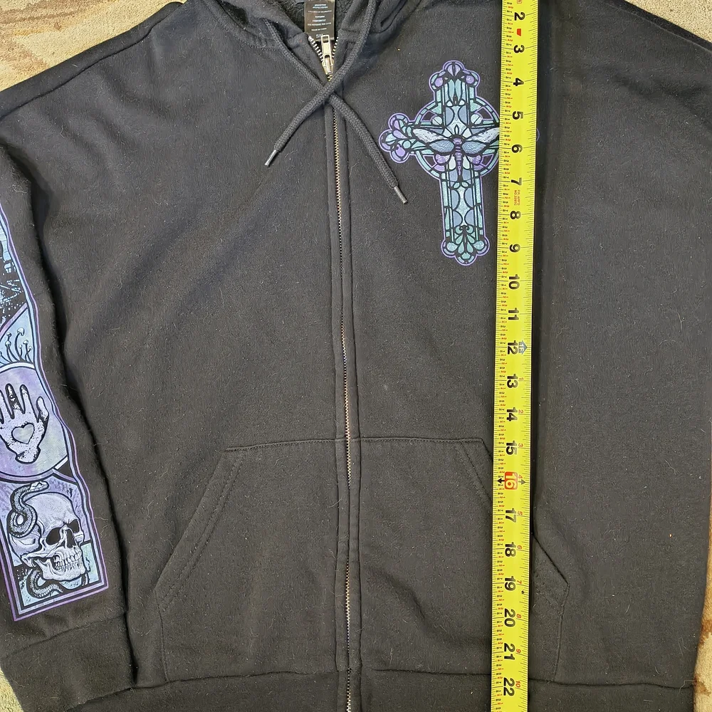 Cosmic Aura Black Zip-Up Hoodie - Picture 6 of 6